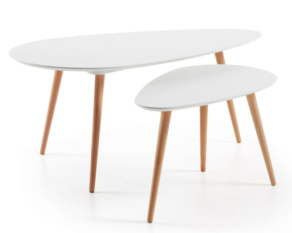 Журнальные столики La Forma Brick 116 x 66 x h45 см, белые