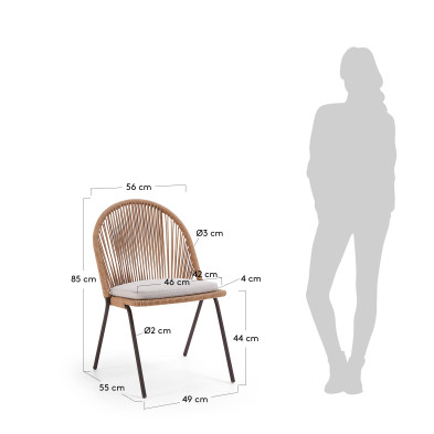Стул La Forma Stad 56 x 55 x h85 см, бежевый