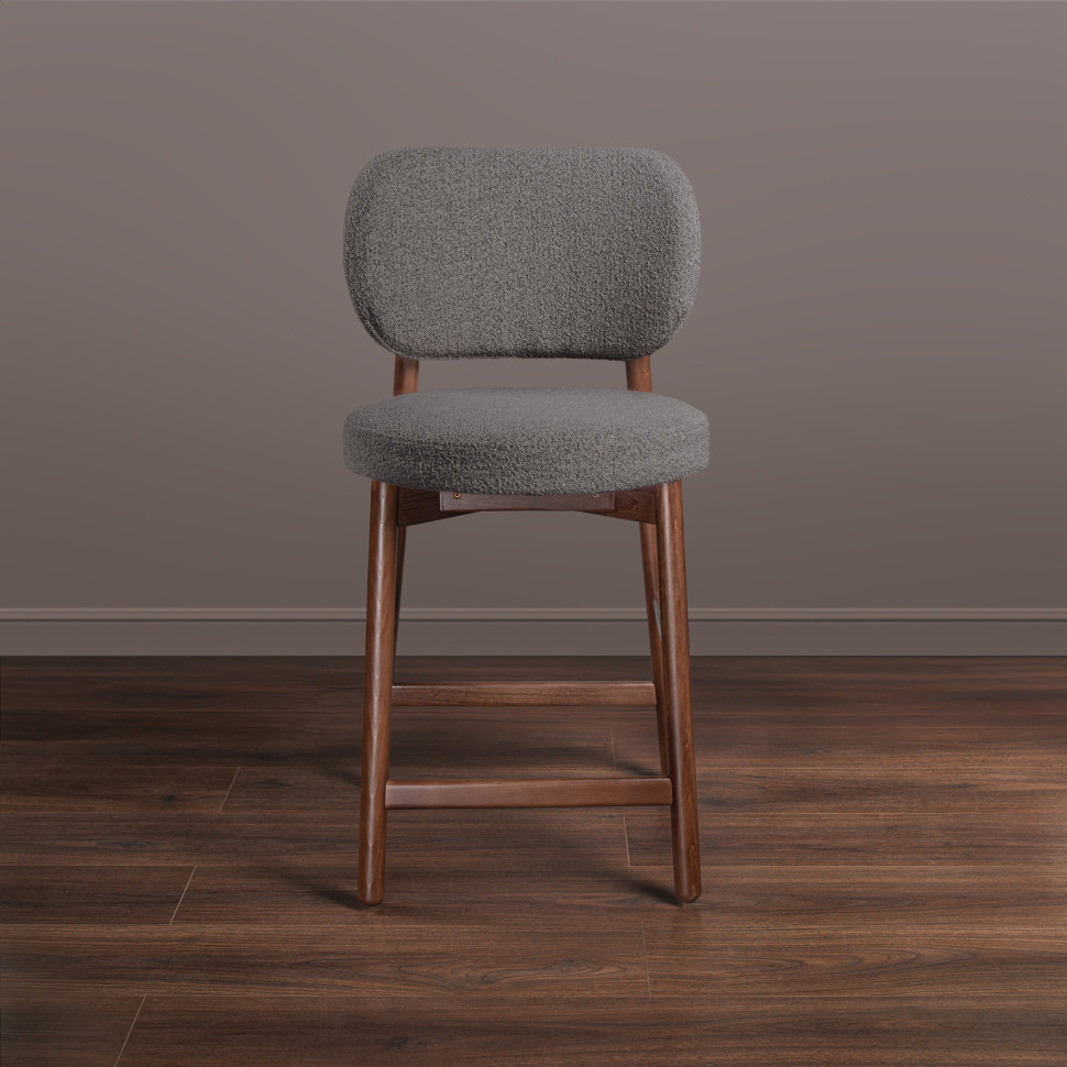 Полубарный стул Mod Interiors Клементе 50 x 56 x h97 см, серый букле - фото товара