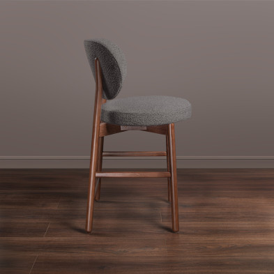 Полубарный стул Mod Interiors Клементе 50 x 56 x h97 см, серый букле