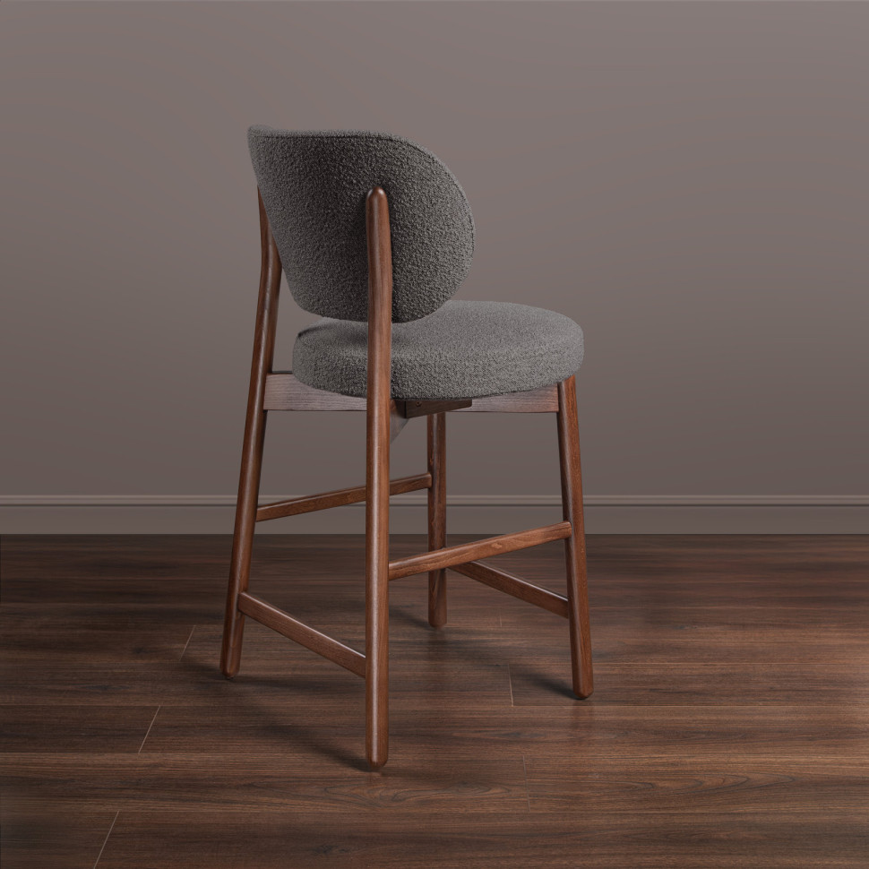 Полубарный стул Mod Interiors Клементе 50 x 56 x h97 см, серый букле - стиль