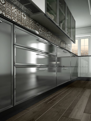 Кухня Gieffe cucine Living supreme Steel 1