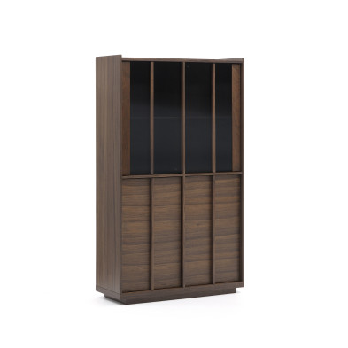 Витрина La Forma Onix 100 x 40 x h170 см, тёмный орех