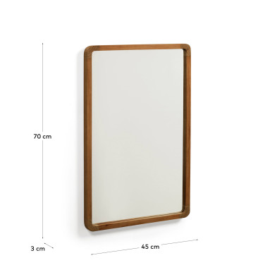 Зеркало La Forma Shamel 45 x h70 см, массив тика, цвет орех