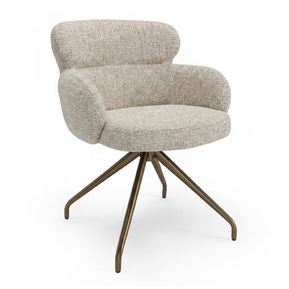 Кресло Fratelli Barri Chairs 60 x 61,5 x h82 см, ткань Milan 120, бронза