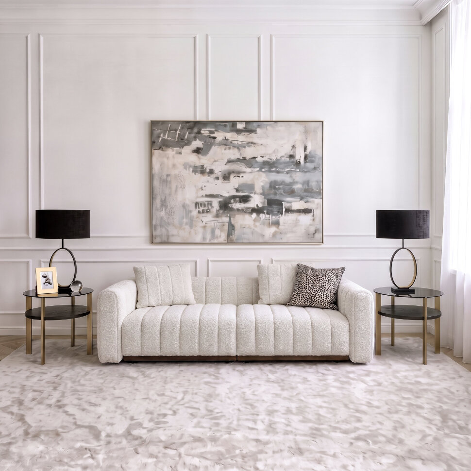 Диван-кровать Fratelli Barri Selection Шарль (Charlie) 244 x 104 x h69 см, ткань категории 7 Candy 101 Cream