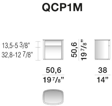 Размеры Тумбочка Molteni 4040 Qcp1m
