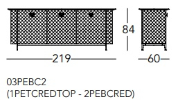 Размеры Буфет Alberta Penelope Размеры Буфет Alberta Penelope