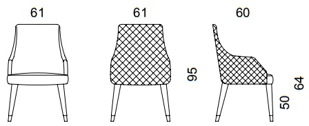 Размеры Стул в столовую Dv home collection Byron capotavola