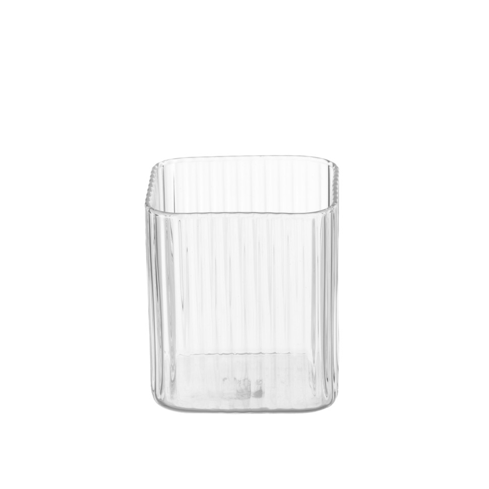 Комплект из 6-ти квадратных гранёных стаканов KNIndustrie GROOVE, h8 см, стекло