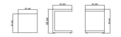 Приставной столик Cielo Skyline Design Cielo 41 x 41 x 52h nc89487