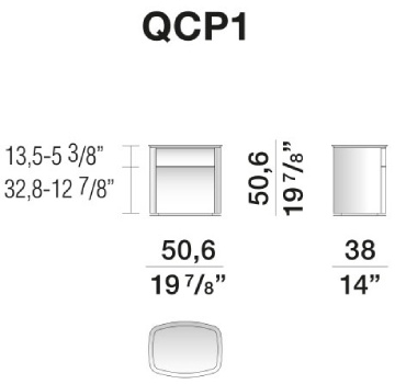 Размеры Тумбочка Molteni 4040 Qcp1