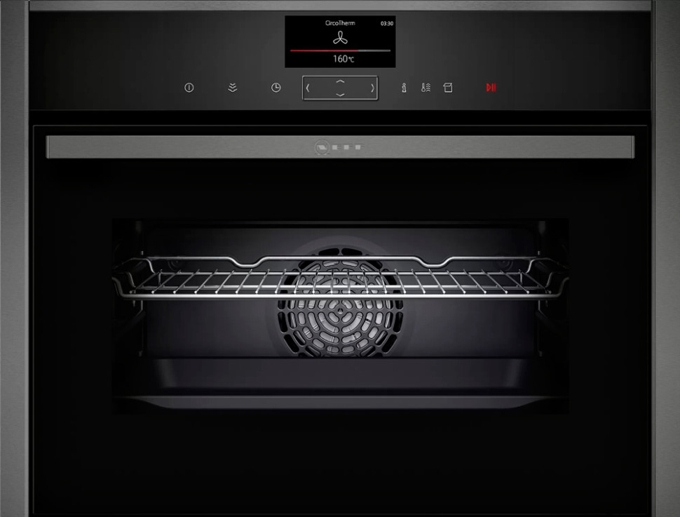 Компактный встраиваемый духовой шкаф-пароварка Neff C17FS22G0