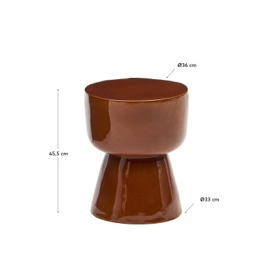 Приставной столик La Forma Mesquida 36 x 36 x h45,5 см, коричневый