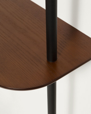 Консоль и вешалка La Forma Marcolina 80 x 30 x h160 см, чёрная, из дуба