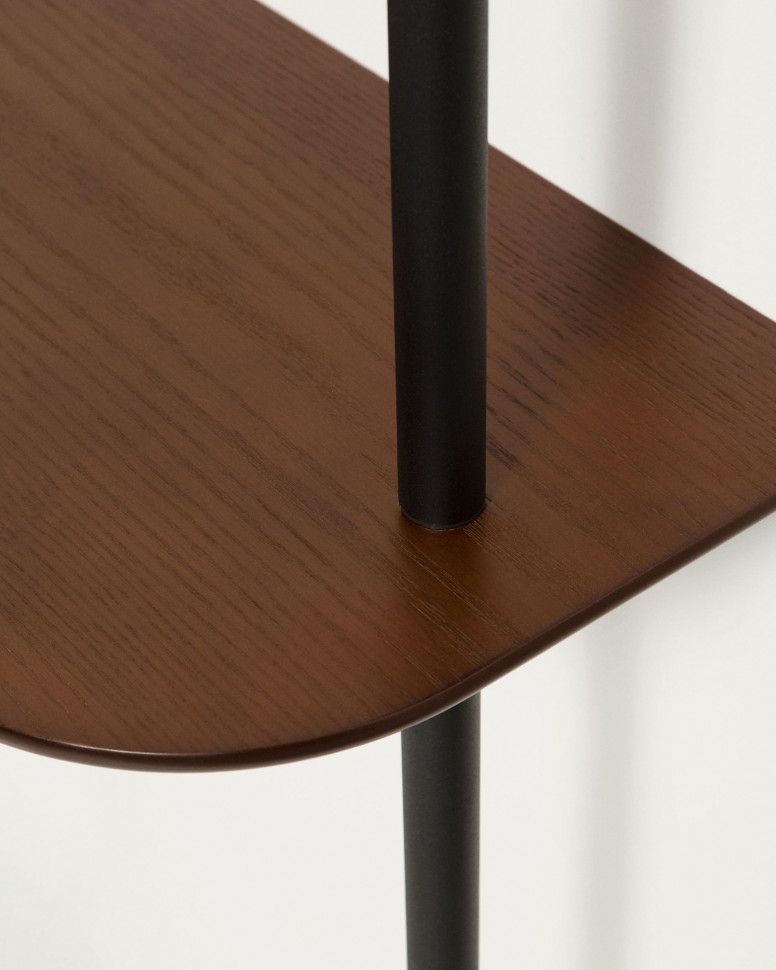 Консоль и вешалка La Forma Marcolina 80 x 30 x h160 см, чёрная, из дуба