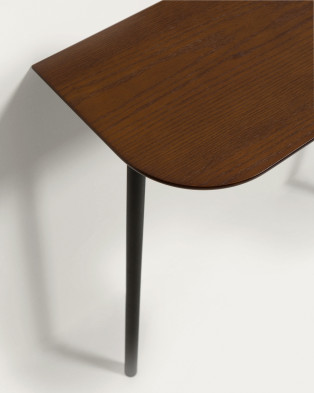 Консоль и вешалка La Forma Marcolina 80 x 30 x h160 см, чёрная, из дуба