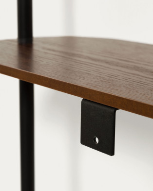 Консоль и вешалка La Forma Marcolina 80 x 30 x h160 см, чёрная, из дуба