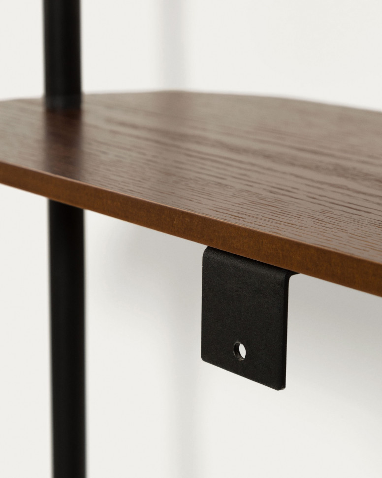 Консоль и вешалка La Forma Marcolina 80 x 30 x h160 см, чёрная, из дуба