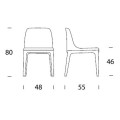 Стул Mivida Tonin Casa Modern 48 x 55 x 80h nc61448