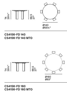 Размеры Стол Calligaris Sandy CS4156-fd-140