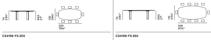 Размеры Стол Calligaris Sandy CS4156-fs-200