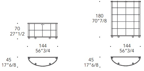 Размеры Витрина Reflex Disegno Mega vetrina Размеры Витрина Reflex Disegno Mega vetrina