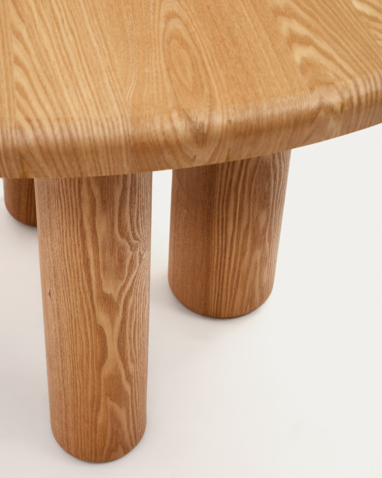 Круглый стол La Forma Mailen диаметр 120 см, натуральный ясеневый шпон