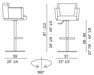 Размеры Барный стул Eforma Ely stool