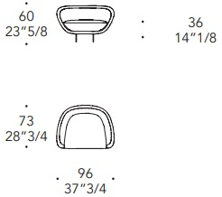 Размеры Кресло Reflex Disegno Segno Poltrona Размеры Кресло Reflex Disegno Segno Poltrona