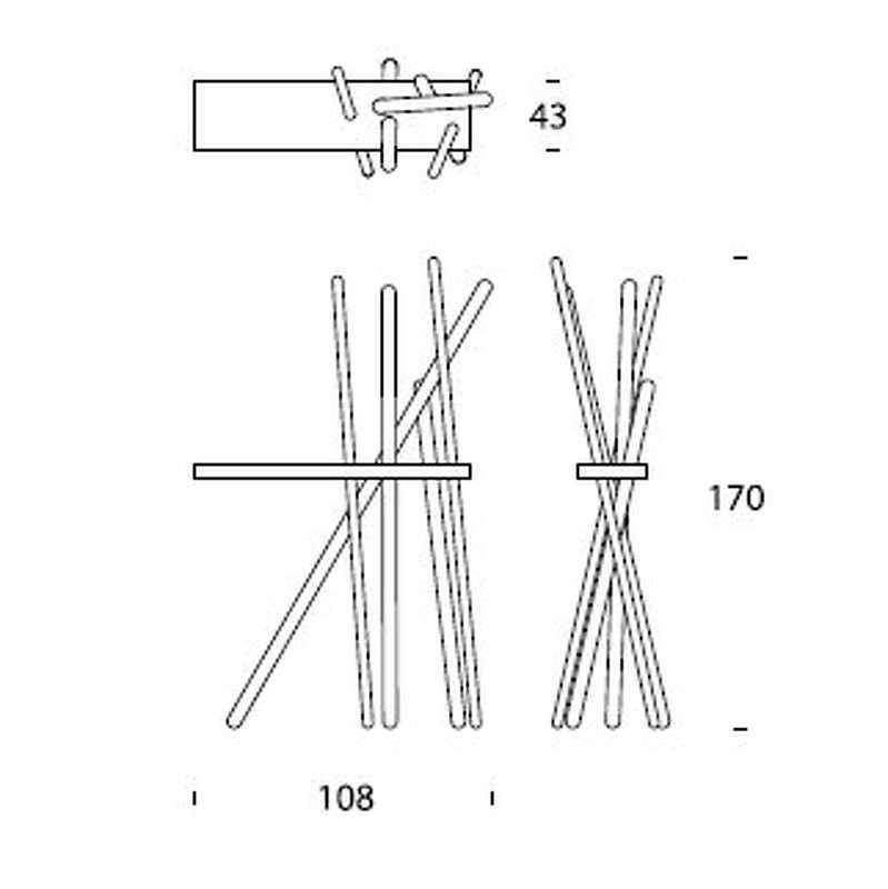 Вешалка для одежды Wood Tonin Casa Modern 108 x 43 x 170h nc96724