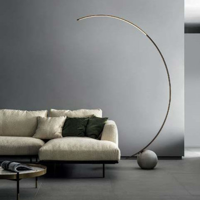 Торшер Bontempi Circle 170 x 30 x h208 см, латунь, цемент