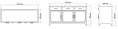 Буфет Madison Skyline Design Madison 170 x 60 x 90h nc89494