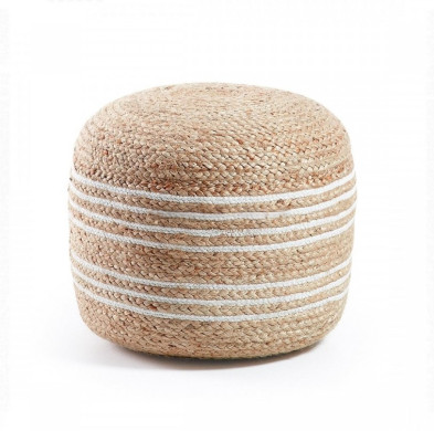 Пуф La Forma Samy 45 x 45 x h40 см, натурально-белый