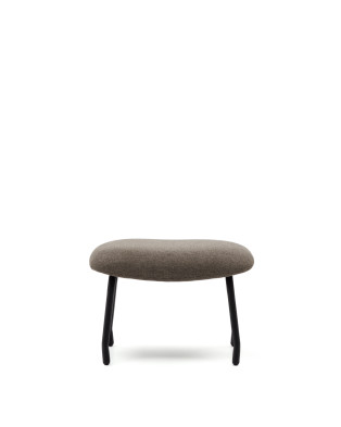 Пуф для ног La Forma Belina 58,5 x 41 x h40 см, светло-коричневая синель, чёрная сталь
