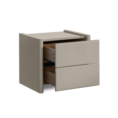 Прикроватная тумбочка Mod Interiors Petra 48 x 42 x h43 см, светло-бежевый глянцевый лак