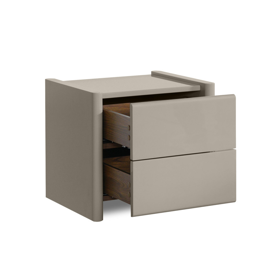 Прикроватная тумбочка Mod Interiors Petra 48 x 42 x h43 см, светло-бежевый глянцевый лак - фото товара