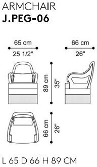 Размеры Кресло Jumbo Collection Pegaso 2