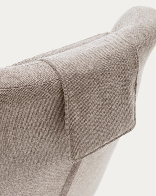 Кресло поворотное La Forma Zalina 88 x 83,5 x h102 см, бежевое, из синели