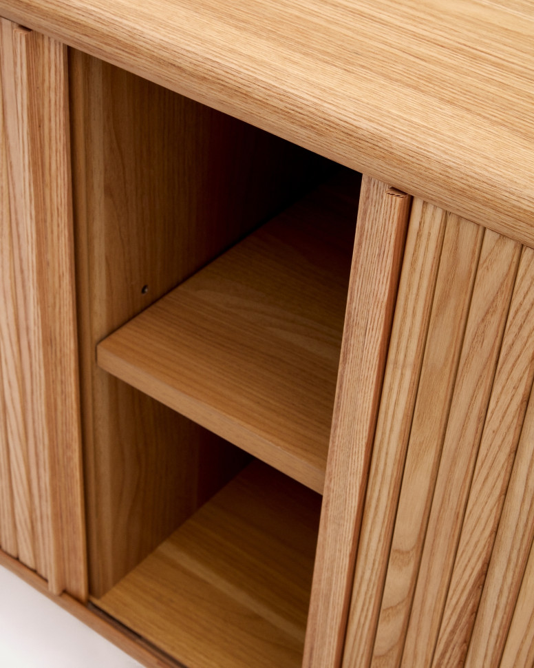 Сервант La Forma Mailen 2-дверный 180 x 40 x h75,5 см, ясеневый шпон, натуральный цвет