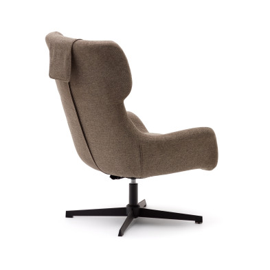 Вращающееся кресло La Forma Zalina 83,5 x 88 x h102 см, из светло-коричневой синели