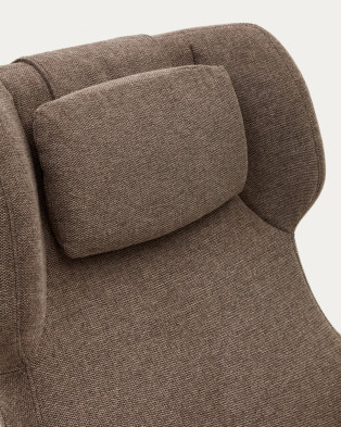 Вращающееся кресло La Forma Zalina 83,5 x 88 x h102 см, из светло-коричневой синели