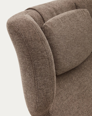 Вращающееся кресло La Forma Zalina 83,5 x 88 x h102 см, из светло-коричневой синели