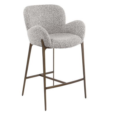 Барный стул Fratelli Barri Noli 52 x 56 x h94 см, букле, матовая бронза