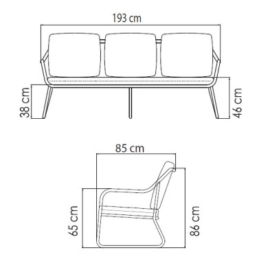 Шезлонг Moma Skyline Design Moma 200 x 72 x 36h nc67708