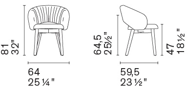 Размеры Стул Calligaris Anime CS2247