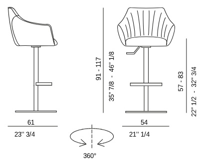 Размеры Барный стул Eforma Era stool