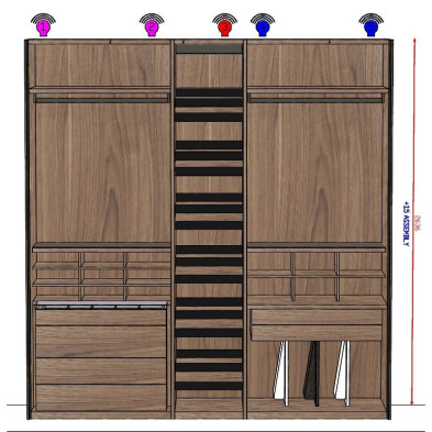 Гардероб Caccaro Freed Home 252,5 x 62,7 x 263,6h nc104714