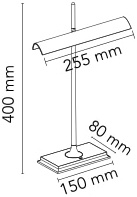 Размеры Настольная лампа Flos Goldman Размеры Настольная лампа Flos Goldman