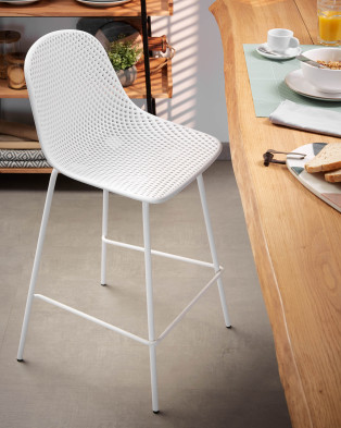 Полубарный стул La Forma Quinby 49 x 49 x h97 см, белый